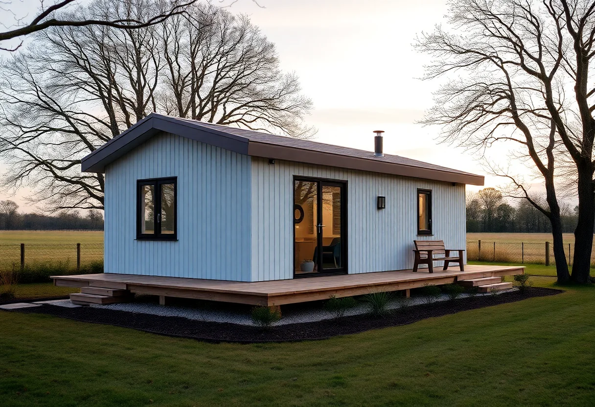 Compact and modern modular home in a tranquil rural setting