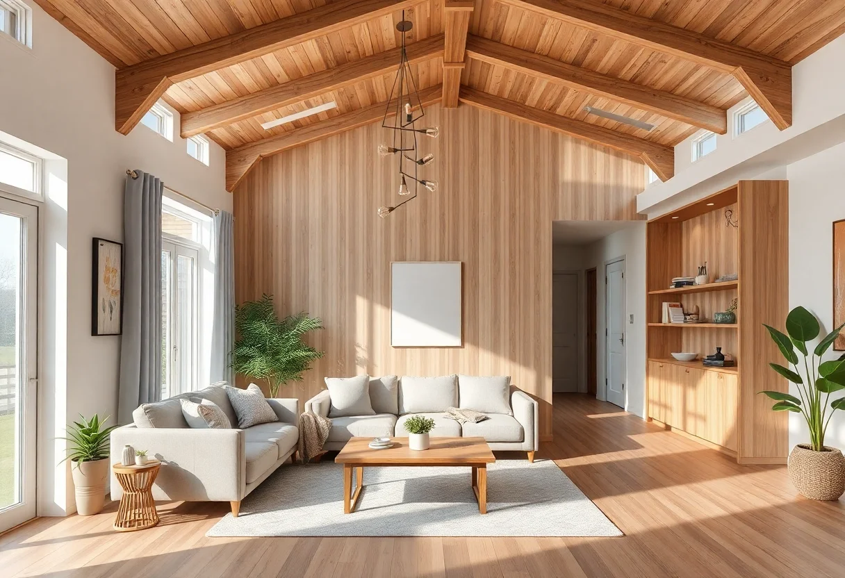 Spacious family-friendly modular house with a modern interior